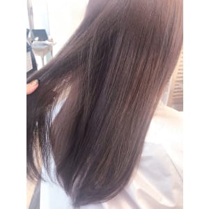 お客様ヘア　ピンクベージュカラー