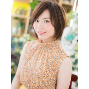 斜めバングで美人顔♪好感大人ボブ