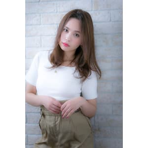 フェミニンストレート×ニュアンスカール