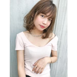 大人重めボブ ニュアンスパーマ