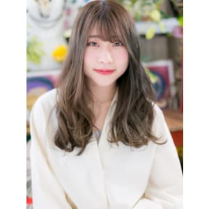 アシンメトリーくせ毛風グラマラスロング
