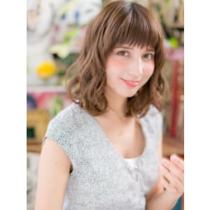 くせ毛風リラクシーウェーブ小顔ロブ
