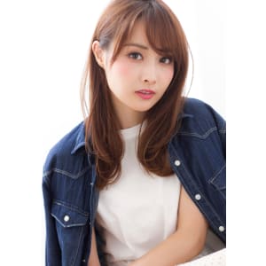 【添田】似合わせカットで小顔な前髪ひし形シルエットセミディ