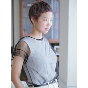 #ベリーショート#ラベンダーブラウン#ドライウェット