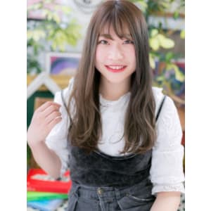 シースルーバング小顔ナチュラルストレート