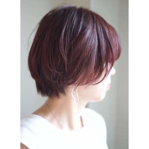 似合わせヘアカットにピンクバイオレット