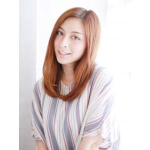 かきあげゆるストレートスタイル