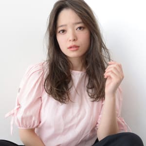 チークバングシアーグレージュロング
