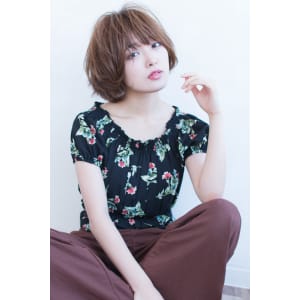外はねミックスグレージュショート　AKI-356