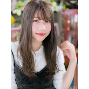 シースルーバング小顔ナチュラルストレート