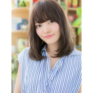 ナチュかわ♪斜めバングの黒髪風ワンカール