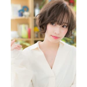 くせ毛風カール♪小顔前下がりボブ