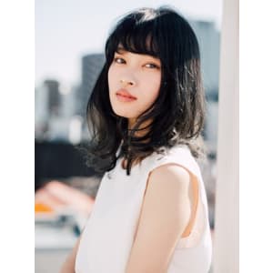 重ためバング×セミロング