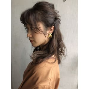 ラフなこなれハーフアップ　ヘアセット【y－３９１】