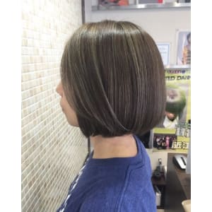 ★切りっぱなしボブ×ハイライトグレージュ★
