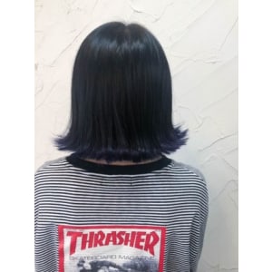 【reir下北沢】*ボブ+ラインカラー+ハロウィン紫*