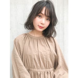 小顔ボブ ミックスふわくしゃパーマ M-210