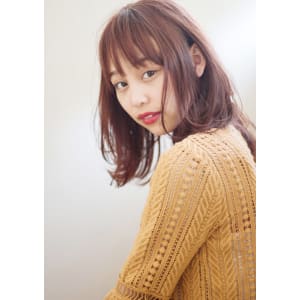【添田】ひし形シルエットな外ハネロブ大人ボブグレージュカラー
