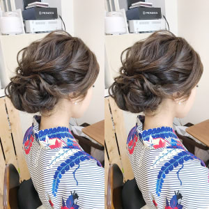 浴衣ヘアセットアレンジ