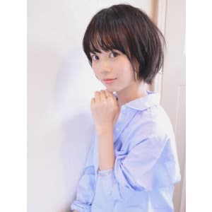 小顔ナチュラルショートボブ