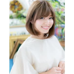 斜めバング☆小顔ナチュラルストレート