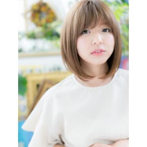 斜めバング☆小顔ナチュラルストレート
