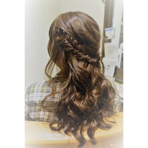 【結婚式・二次会】フィッシュボーン☆ハーフアップ