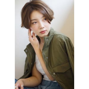 【添田】似合わせカットエアリーショート前下がり斜めバング