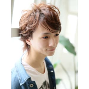 メンズミディアム★ツーブロック★パーマスタイル