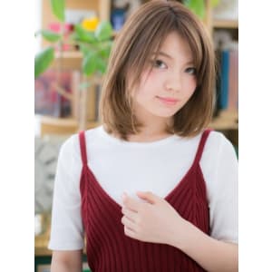 アシンメトリー×グラデカラー＊大人顔セミディ