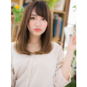 グラデカラー＆斜めバング☆外国人風ワンカール