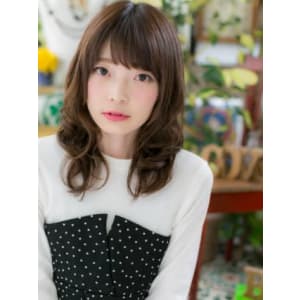 斜めバング♪モテかわくせ毛風ウェーブ