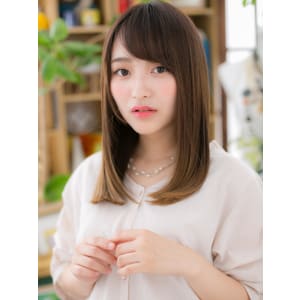 グラデカラー＆斜めバング☆外国人風ワンカール