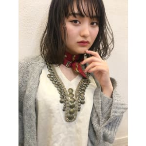 「鎌倉」暗髪フォギーアッシュエアリーボブ13