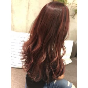 ローライトチェリーレッドカラー☆ロング