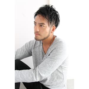 【パーマ】メンズツーブロックミディ