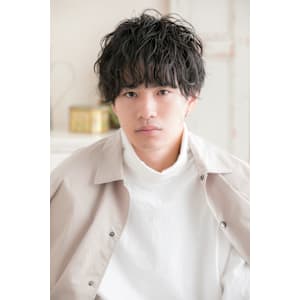 くせ毛風マッシュ