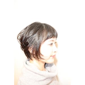 ショートカット×シークレットパーマ