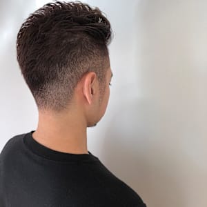 ナチュラルフェード オールバック 3mm~