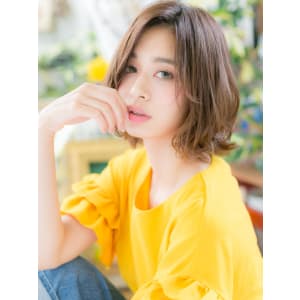 くせ毛風カール＊抜け感大人ボブ エアリーボブ