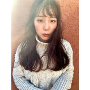 ロングヘアー?ストレートバング T-13