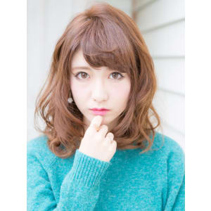 厚めバング☆マーメイドアッシュハニーヘア