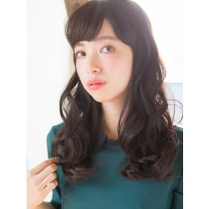 小松奈菜風★モーヴカラー大人可愛い巻き髪ヘア