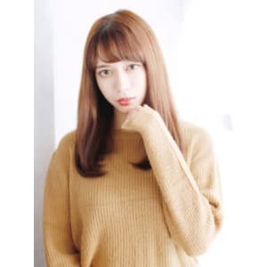 厚め前髪の内巻きワンカール