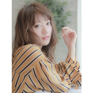 30代40代◎レイヤー小顔フェザーロング×ジグザグバング3D