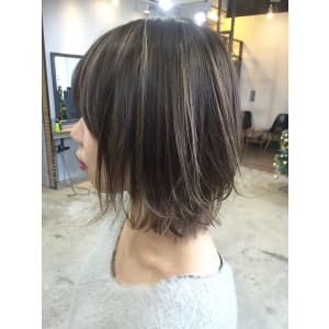 Rumor×【外国人３Dハイライトカラー】カーキアッシュグレ