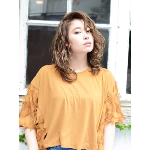 レディなひし型ウェーブミディ - HAIR & MAKE EARTH 長崎浜町店【ヘアメイクアース ナガサキハマノマチテン】掲載中