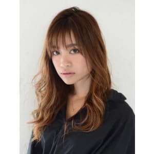 外国人風ウェーブロング