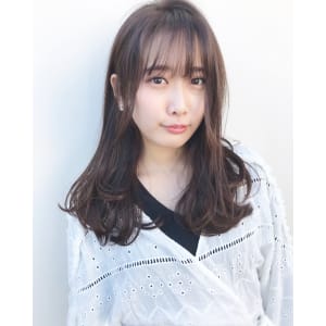 トレンドシースルーバングが可愛いフェミニンロング【k171】
