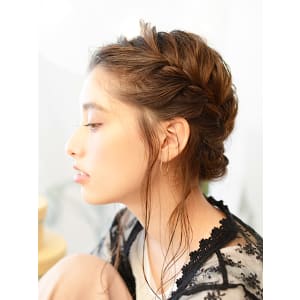 ラグジュアリー編み込みアレンジ - HAIR & MAKE EARTH 鶴岡店【ヘアメイクアース ツルオカテン】掲載中